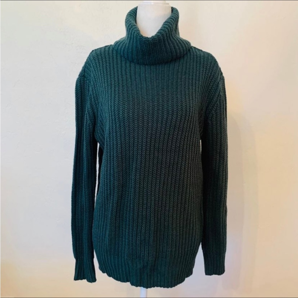 PINK REPUBLIC NWT Ribbed Turtleneck Dark Green Sweater Size Small